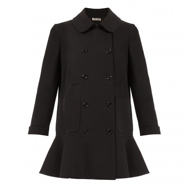 Miu Miu Ruffle Pea Coat