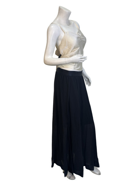 CHANEL Chanel Black Layered Skirt