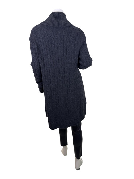 Ralph Lauren Cable-Knit Wool Cardigan with Leather Buckle