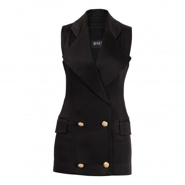 Balmain Long Sleeveless Waistcoat