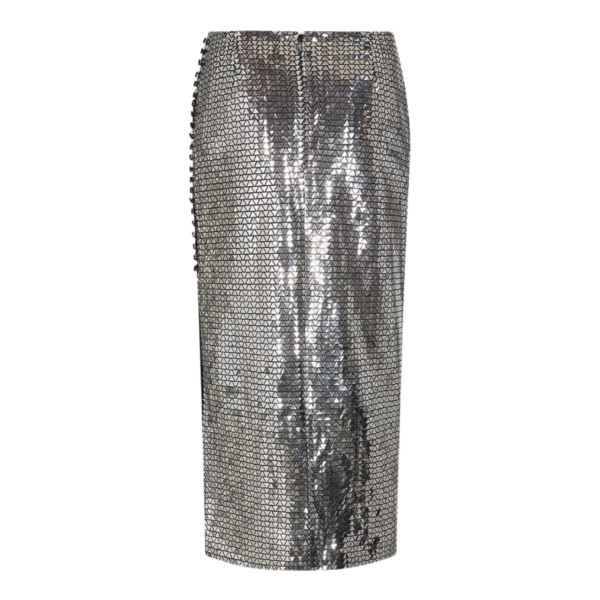 ROTATE Birger Christensen Caitlin Mirrored Midi Skirt