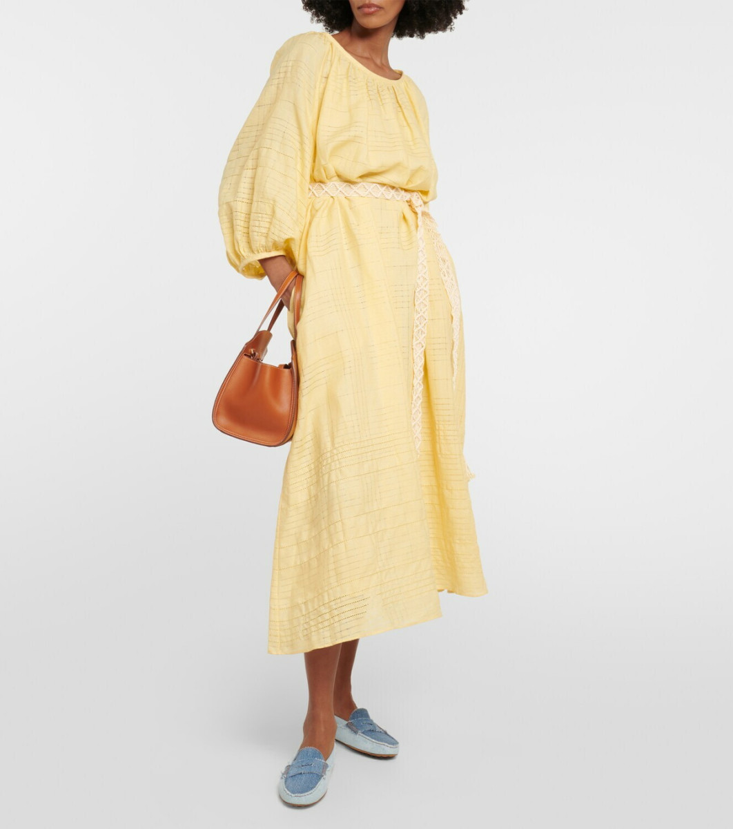 Loro Piana Medea Cotton Midi Dress