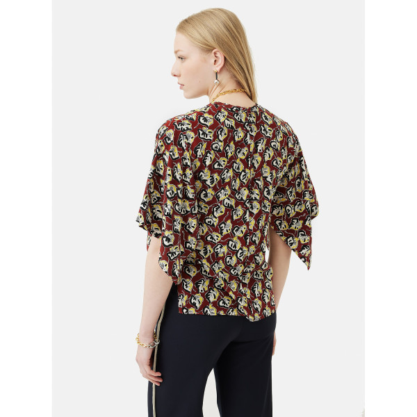 Jigsaw Collagerie Fig Leaf Top Red