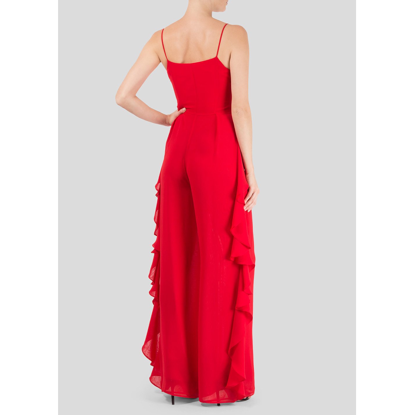 Starsica Wide Leg Ruffle Detail Jumpsuit (Tall)