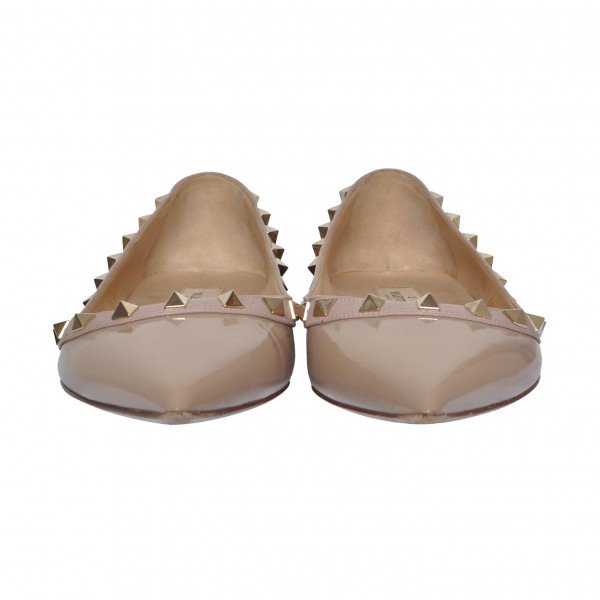 Valentino Rockstud Patent Leather Flats