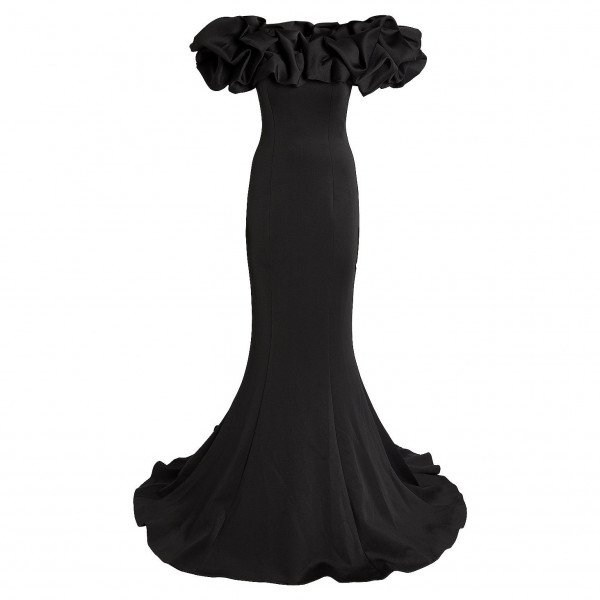 Jovani Ruffled Column Gown