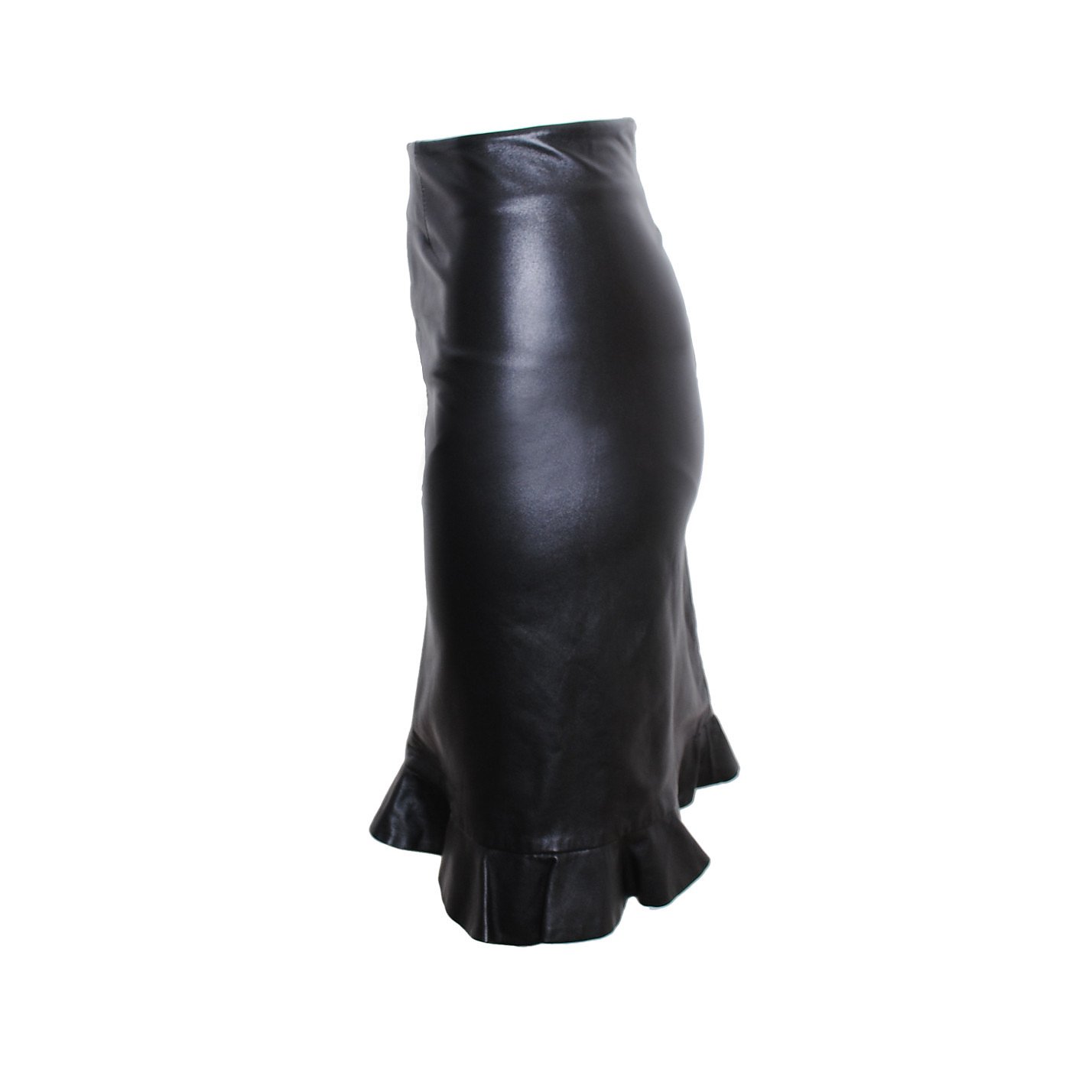 nicole farhi leather skirt