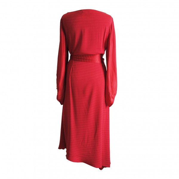 Amanda Wakeley Belted Crepe Midi Dress