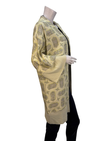 FRANK NAMANI Silk Printed Kimono Cardigan
