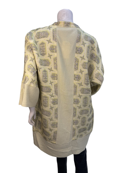 FRANK NAMANI Silk Printed Kimono Cardigan