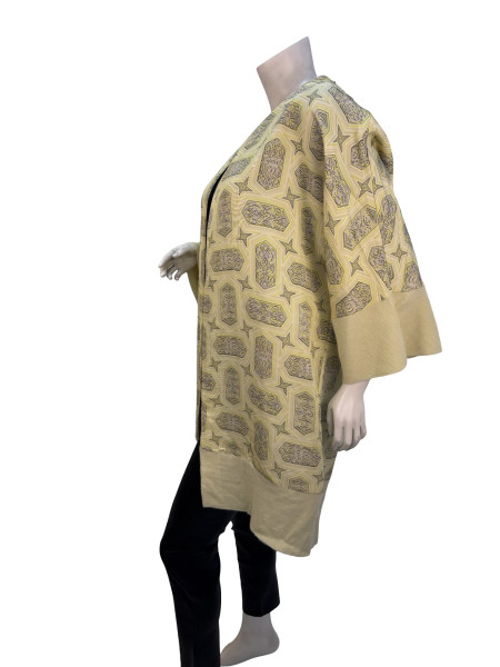 FRANK NAMANI Silk Printed Kimono Cardigan
