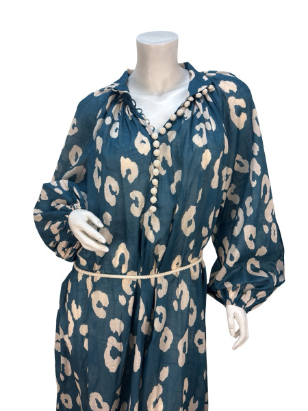 ZIMMERMANN Printed Silk-Blend Dress with Rope Belt