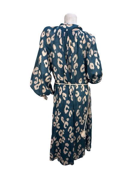 ZIMMERMANN Printed Silk-Blend Dress with Rope Belt
