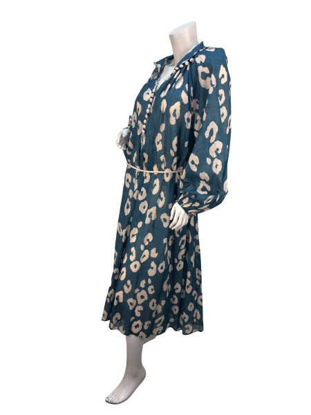 ZIMMERMANN Printed Silk-Blend Dress with Rope Belt