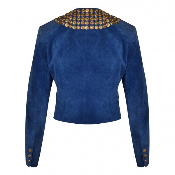 Moschino Embellished Suede Jacket