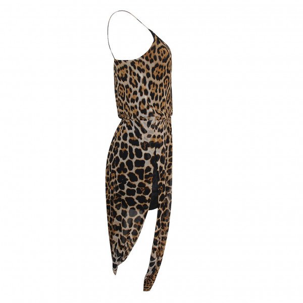 Saint Laurent Sheer Leopard Playsuit