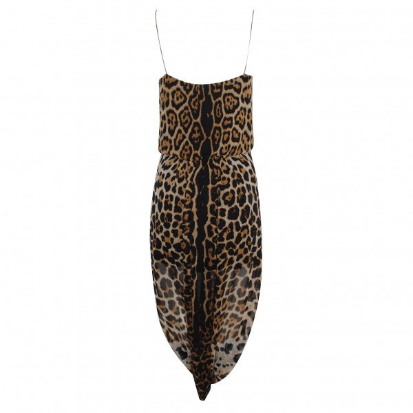 Saint Laurent Sheer Leopard Playsuit