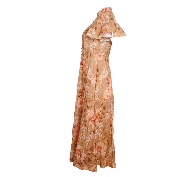 ZIMMERMANN Peony Print Linen Midi Dress