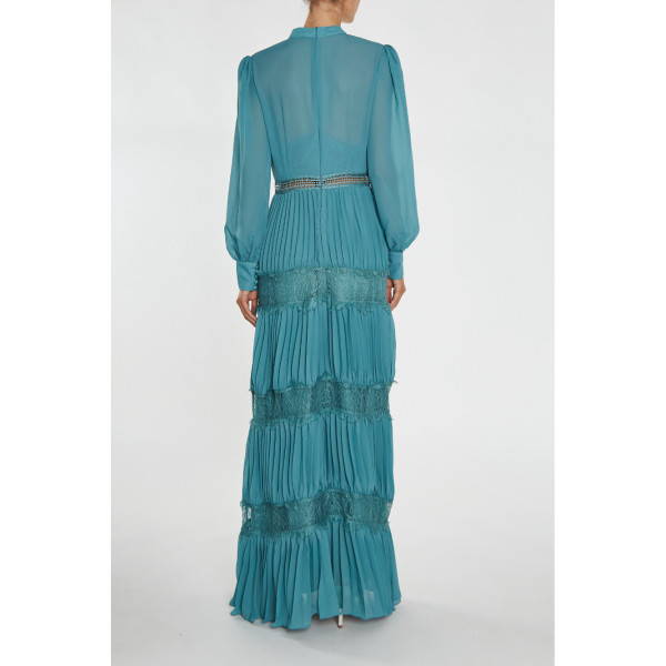 Rent Buy True Decadence Holly High-Neck Pleated Maxi Dress | MY WARDROBE HQ