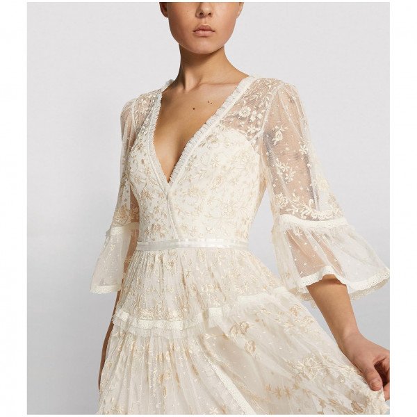 Needle & Thread Pennyflower V-Neck Gown