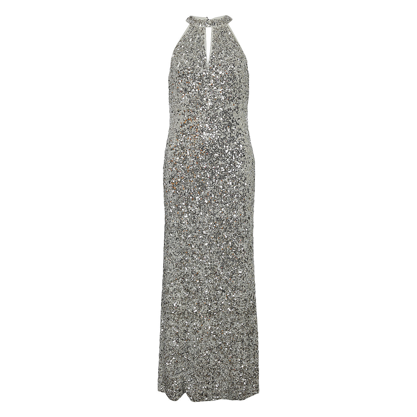 Karen Millen Sequinned Halter Maxi Dress