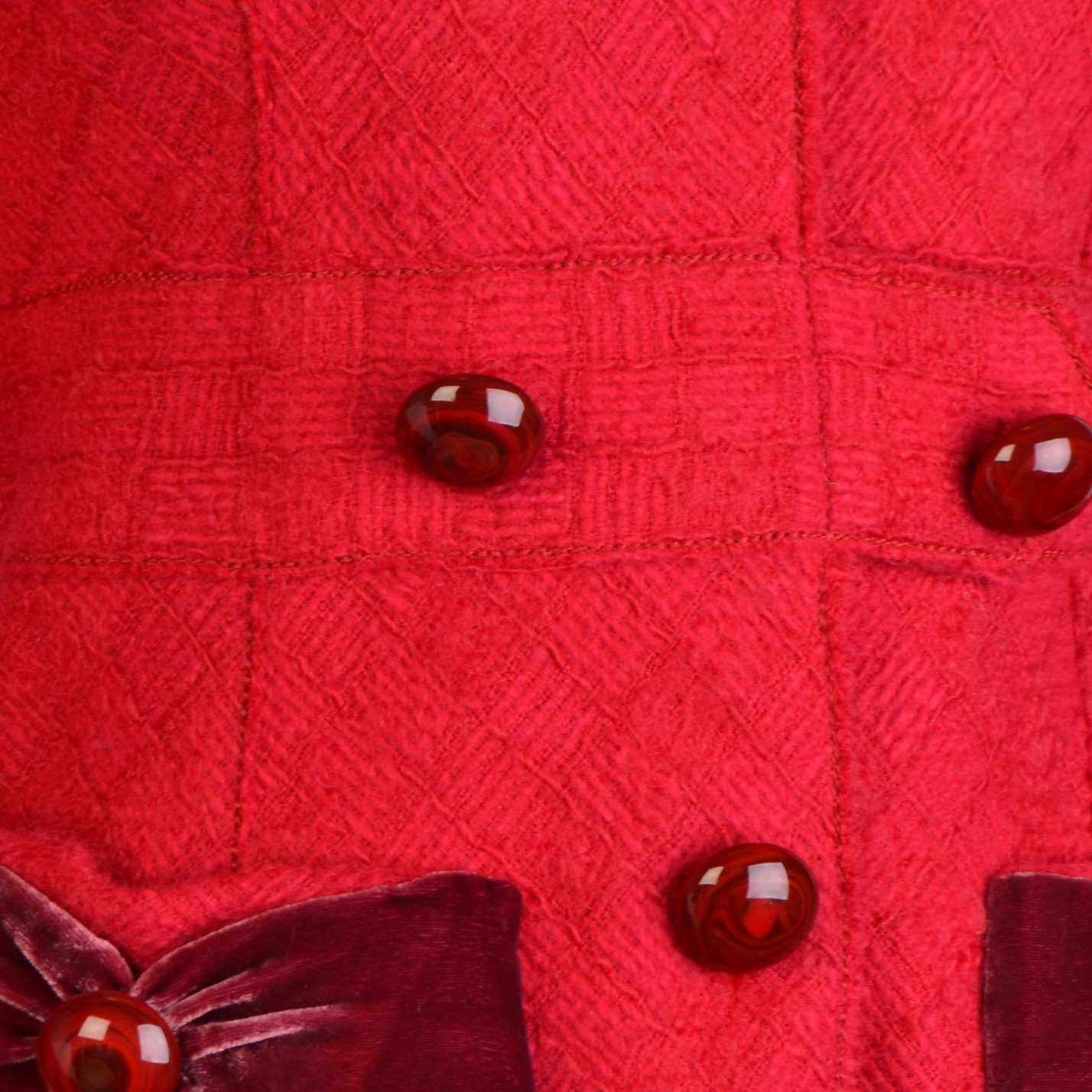 Marc Jacobs Vintage Velvet-Trimmed Wool Coat
