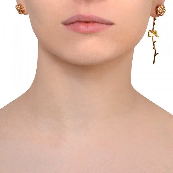 Smith/Grey Marina's Roses Earrings in Gold