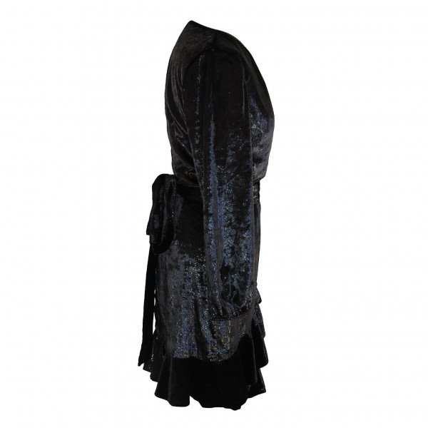 Dhela Velvet Ruffle Sparkle Dress