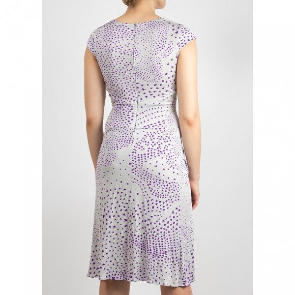 ISSA V-Neck Patterned Dress