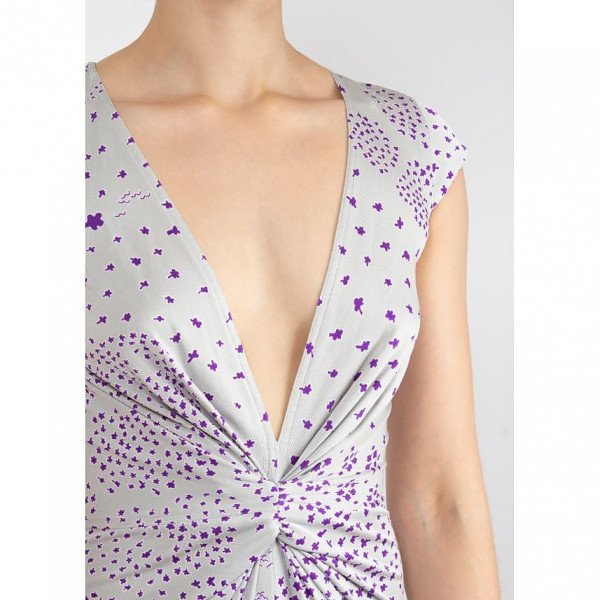 ISSA V-Neck Patterned Dress