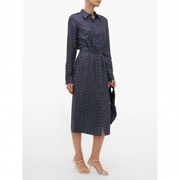 Gabriela Hearst Polka Dot Silk Shirt Dress