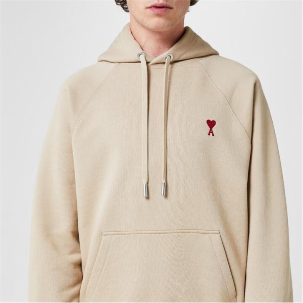 Ami Paris Ami De Coeur Hoodie in Champagne