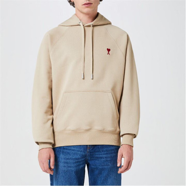 Ami Paris Ami De Coeur Hoodie in Champagne