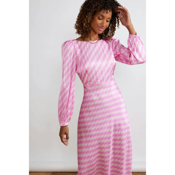 KITRI Megan Wavy Tile Maxi Dress