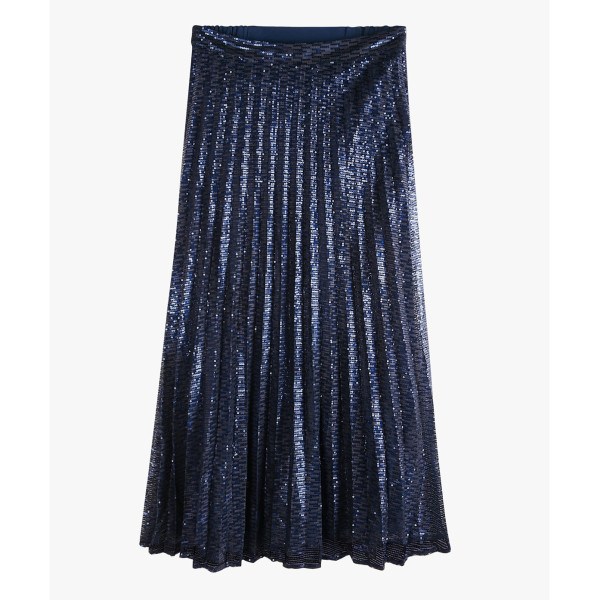 Hush Clio Pleated Sequin Skirt