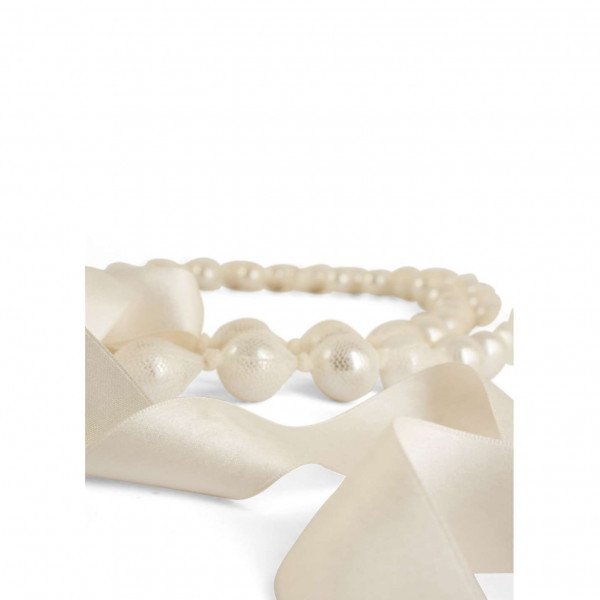 Lanvin Pearl and Ribbon Necklace