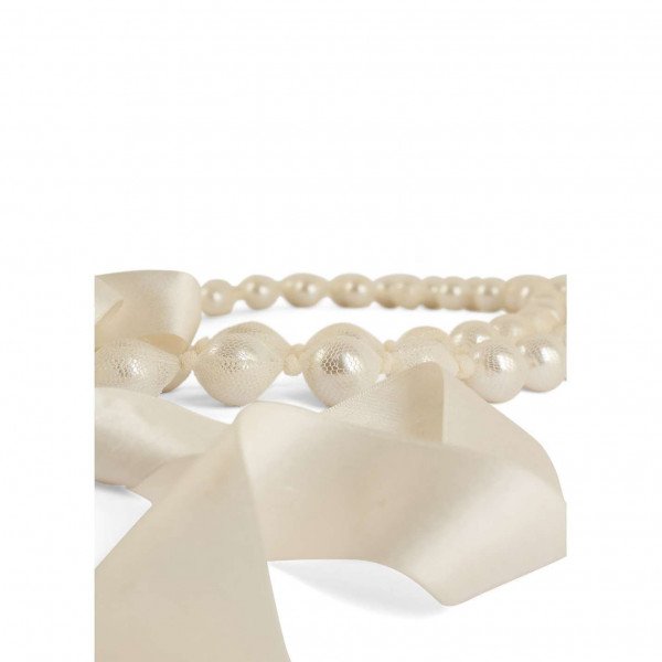 Lanvin Pearl and Ribbon Necklace