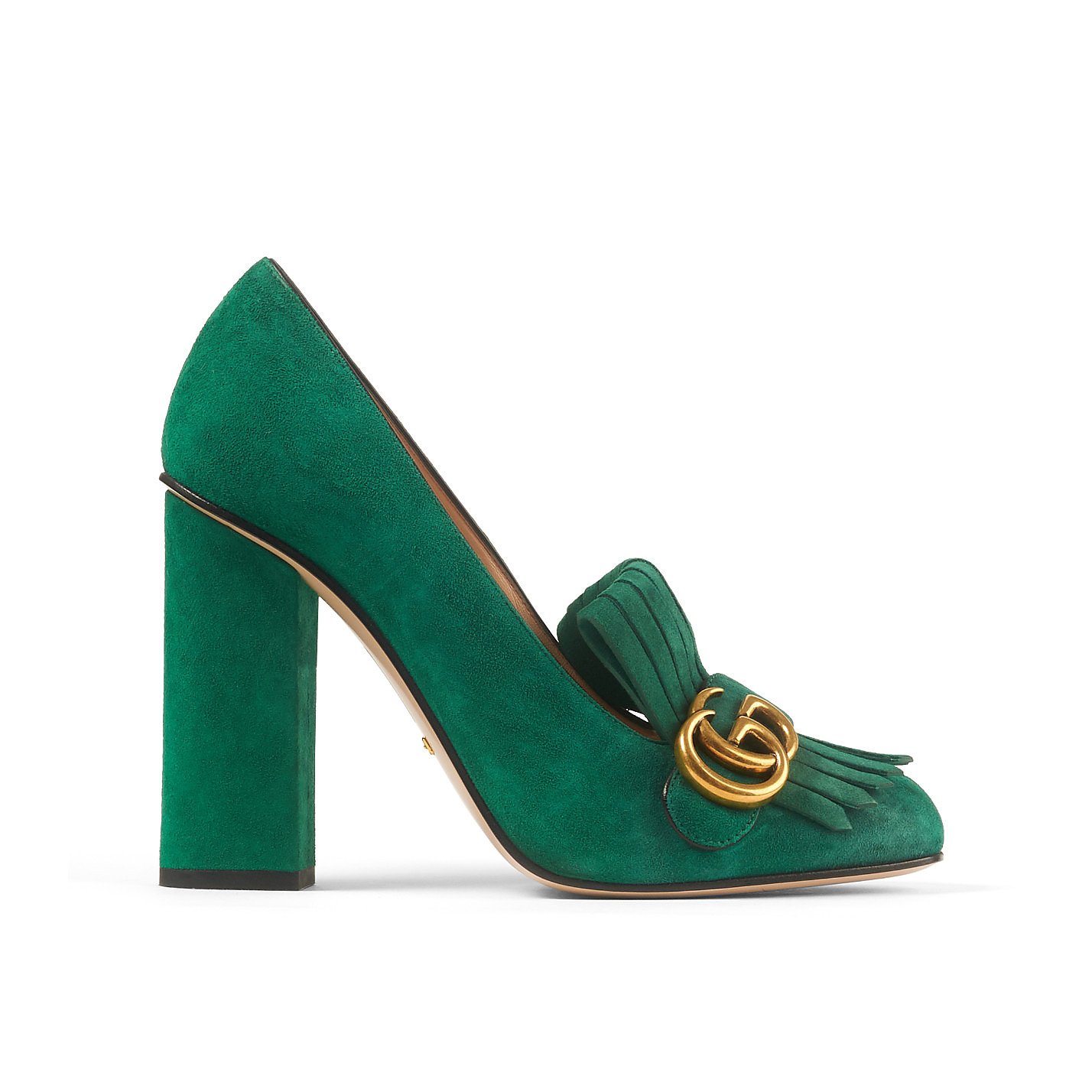 gucci green high heels