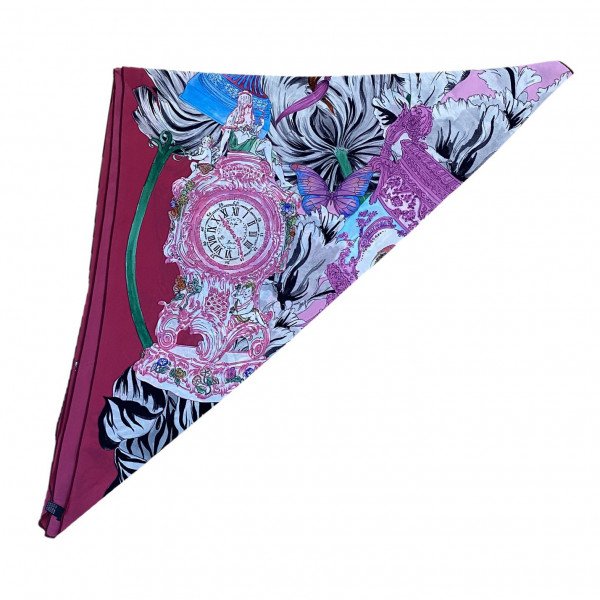 Ivana Nohel @ CASTANOHEL Giant Triangle Crepe De Chine Scarf