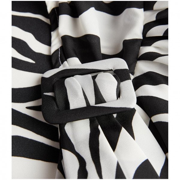 The Attico Zebra Wrap Mini Dress