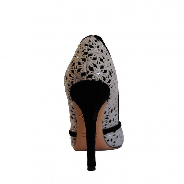Charlotte Olympia Embroidered Diamante Velvet Pumps