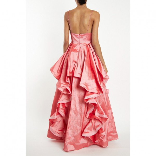 True Decadence Taffeta Ruffled Layered Gown