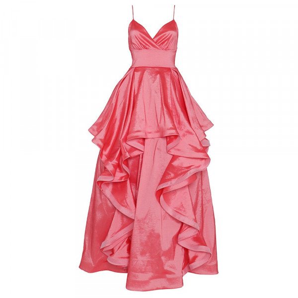 True Decadence Taffeta Ruffled Layered Gown