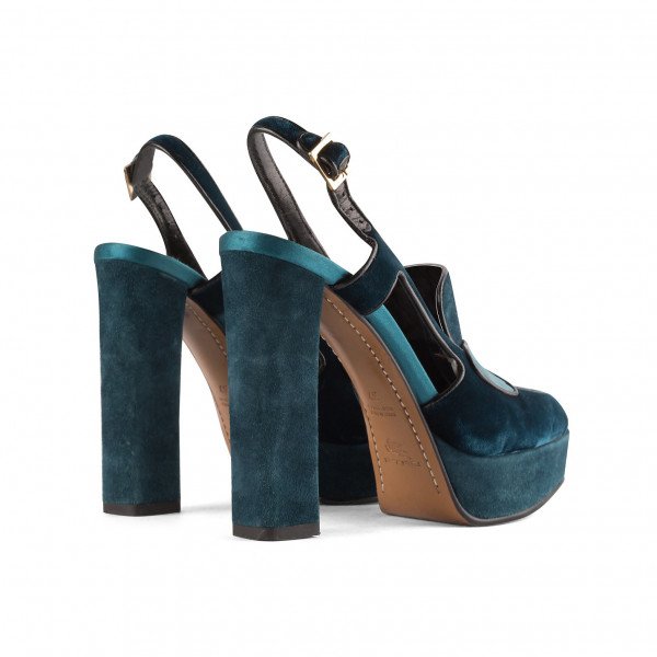 ETRO Velvet Platform Sandals