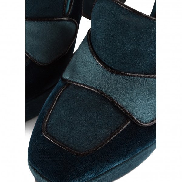 ETRO Velvet Platform Sandals