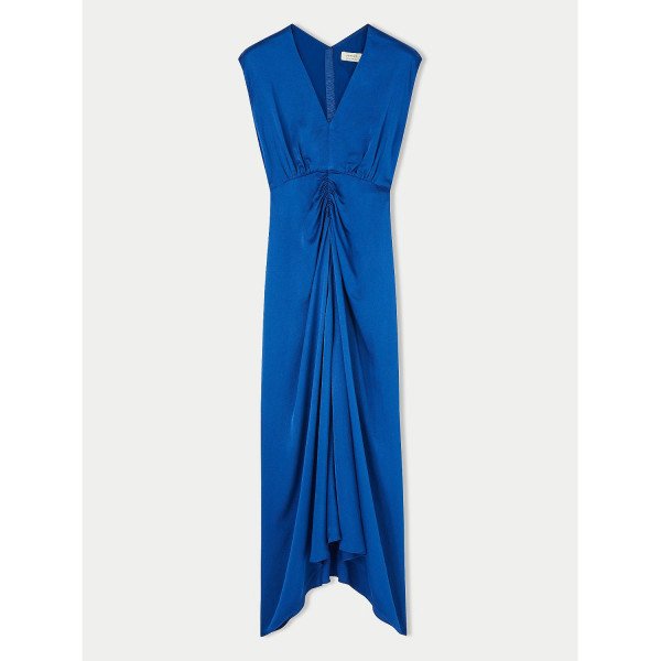 Jigsaw Hammered Satin Ruched Dress