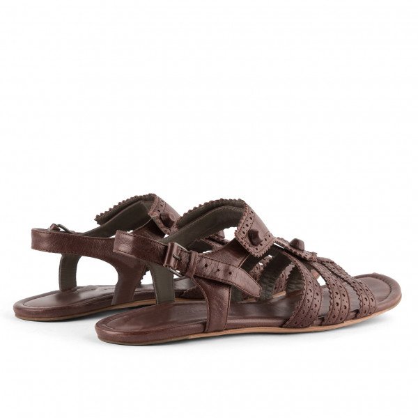 Balenciaga Laser Cut Leather Sandals