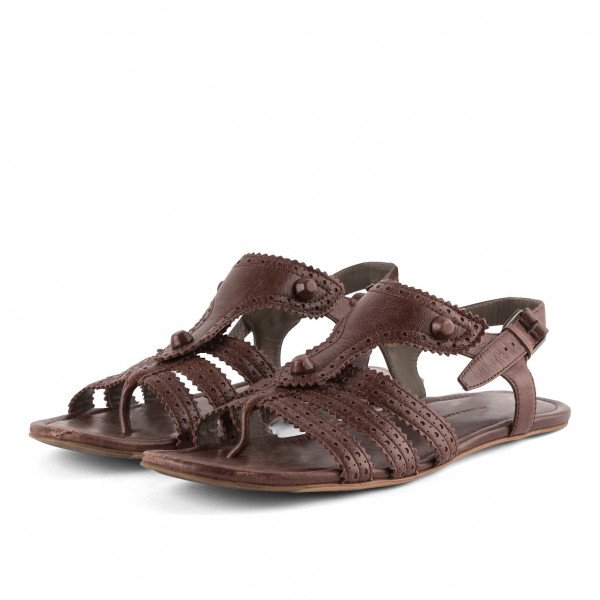 Balenciaga Laser Cut Leather Sandals