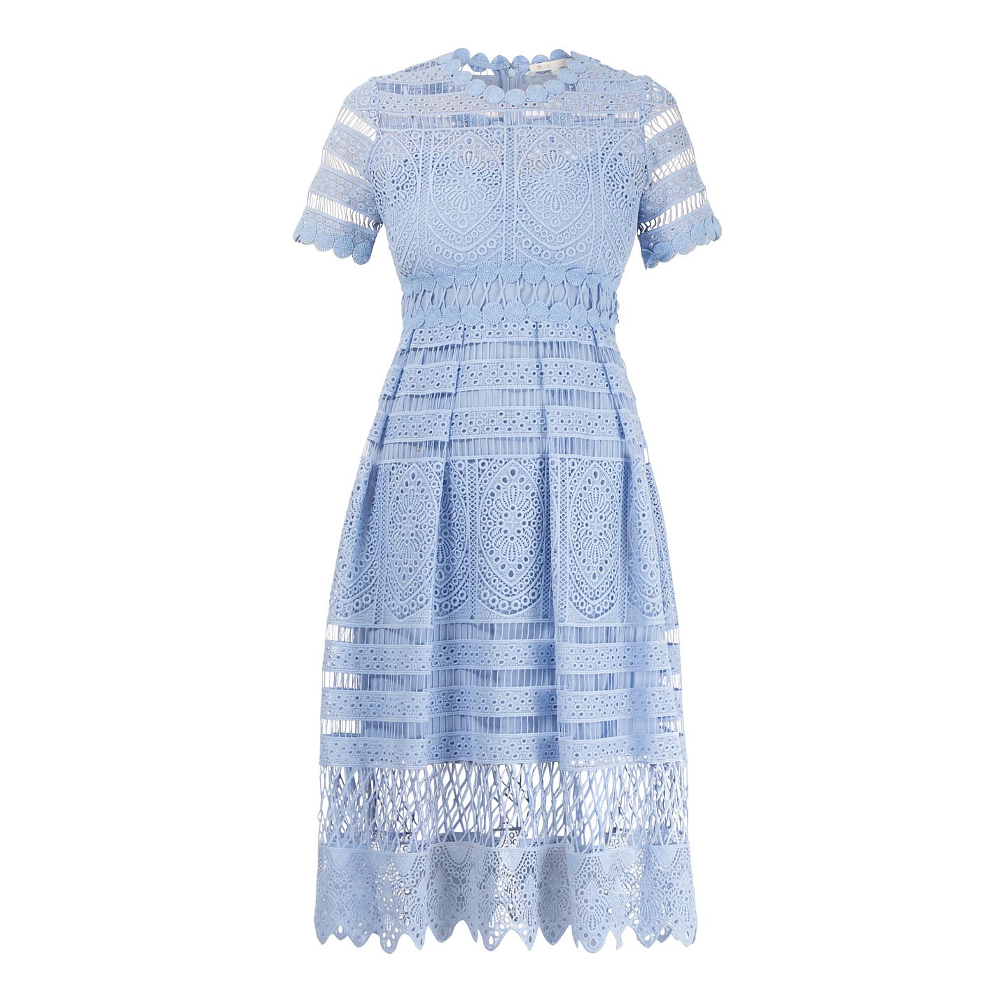 maje blue lace dress