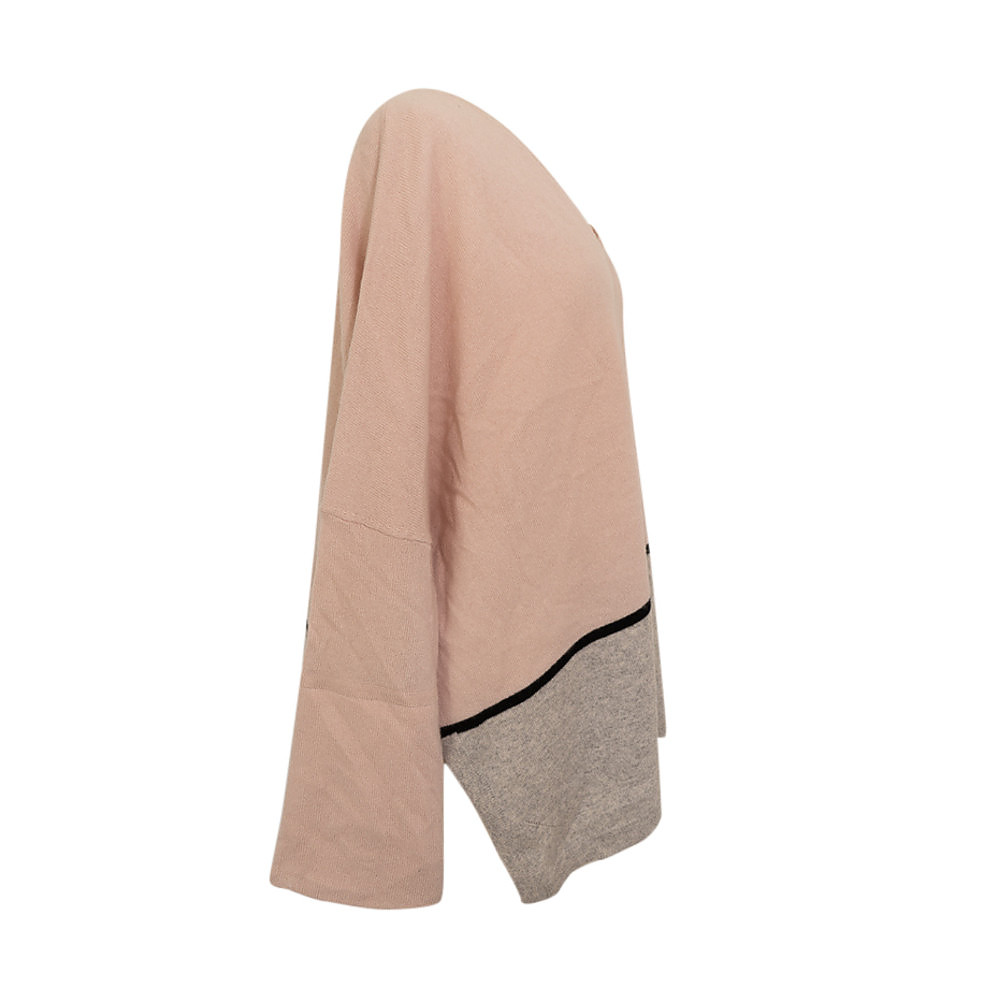 Amanda Wakeley Colour Block Cashmere V-Neck Sweater